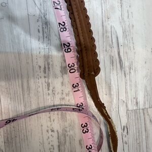 Brown Scalloped Leather Belt